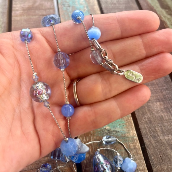 Dabby Reid Periwinkle Glass & Crystal Beaded Necklace - Picture 5 of 5